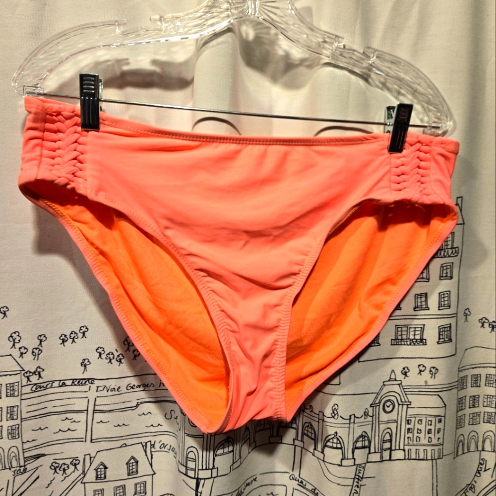 EUC Women's Catalina Coral Bikini Bottoms With Side Detail Size L (12-14)